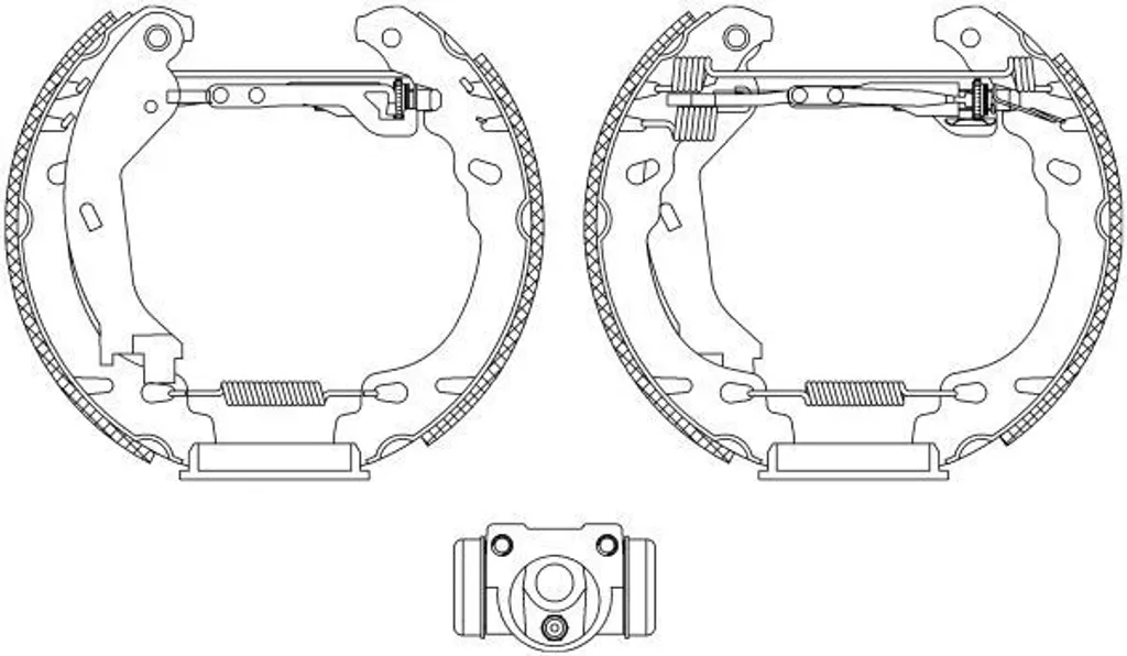 Plaquettes de frein HELLA 8DB 355 005-261 pour Fiat 500 et Panda OE 77362615