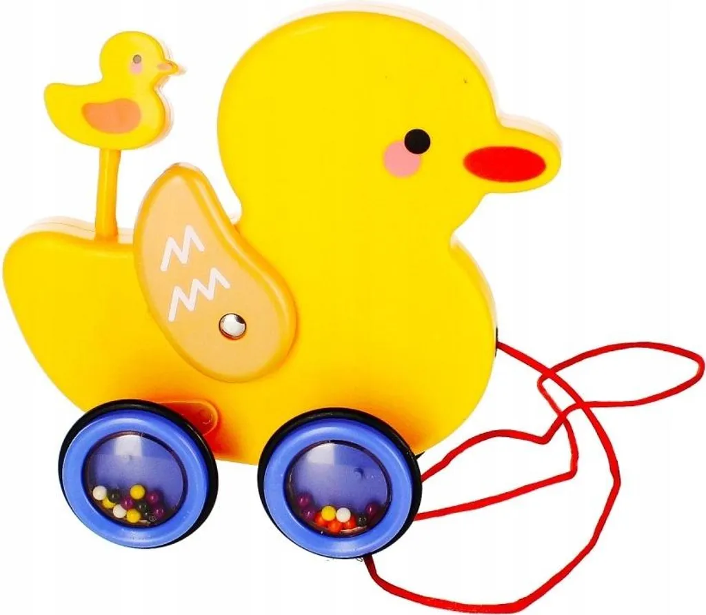 Jouet à Tirer Canard MC 6410 avec Roues Silencieuses et Design Rétro