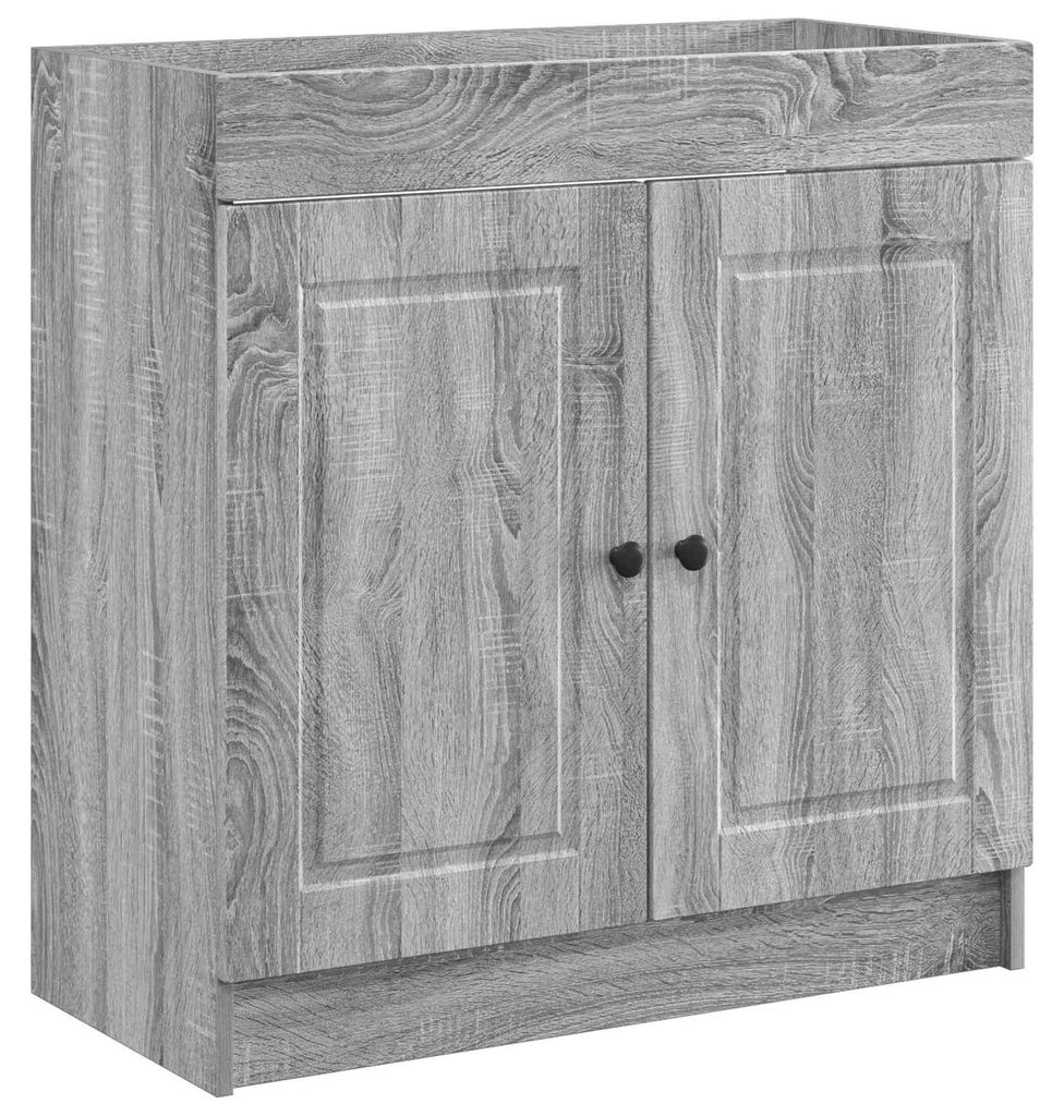 Unter dem Waschbecken Badschrank Grau Sonoma