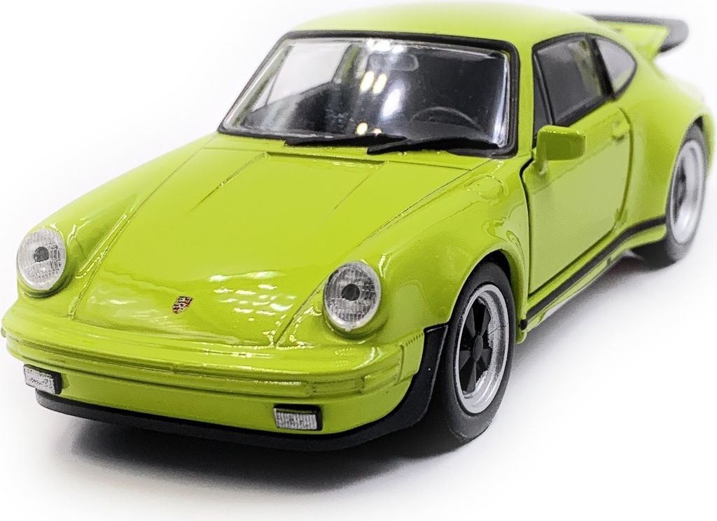 Onwomania Porsche 911 Turbo 930 Sportwagen Modellauto Auto Grün Mst. 1:34