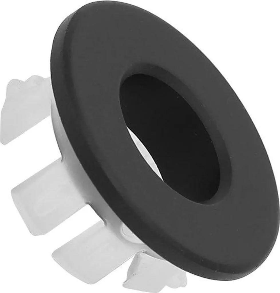 Bague de trop-plein lavabo noire, insert de finition salle de bains