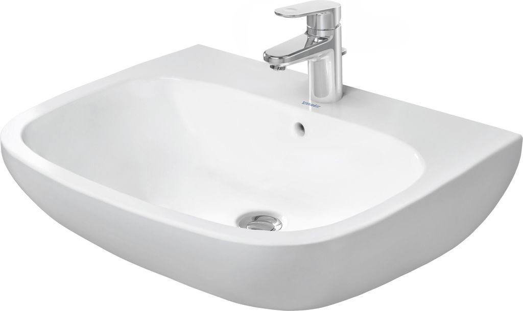 DURAVIT 2310650000 Waschtisch D-Code 650 mm mit ÜL, mit Produktbild 
