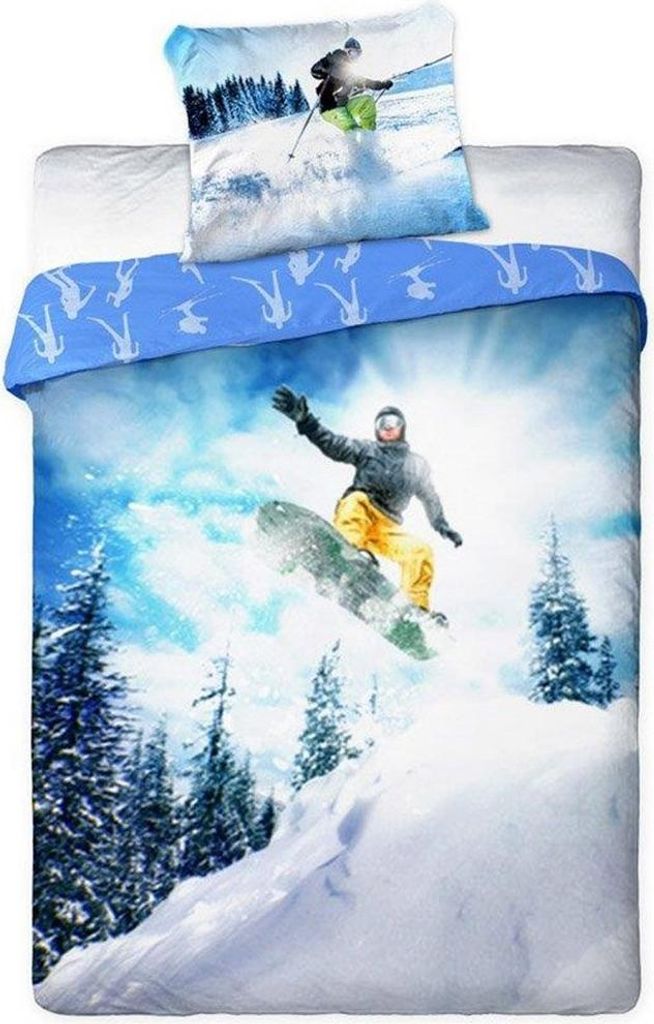 Bettwäsche für Jugendliche 160 x 200 cm SNOWBOARDER