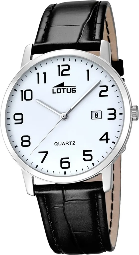 Lotus L18239/1 Montre Homme avec Bracelet Cuir Noir - Design Minimaliste