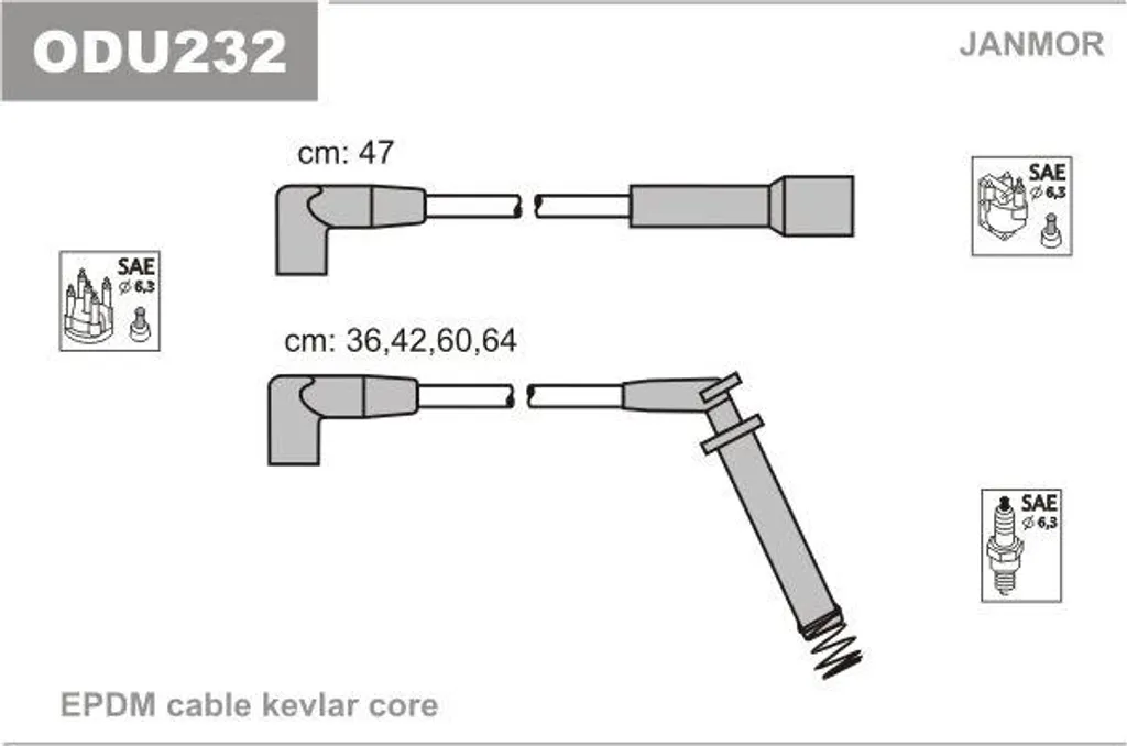 OFFERTA Set Cavi Accensione JANMOR ODU232 Astra F | OE 90442051