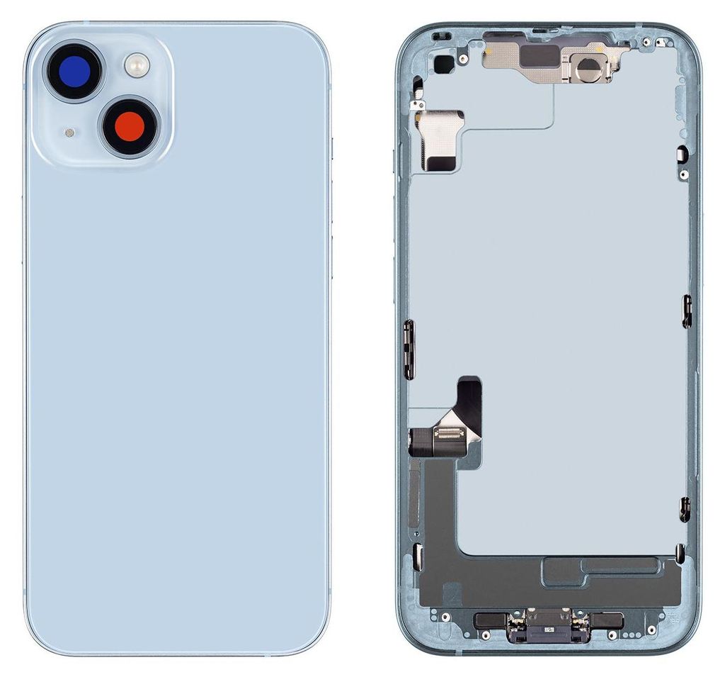 iPhone 14 Gehäuse mit Backcover Blau Produktbild 