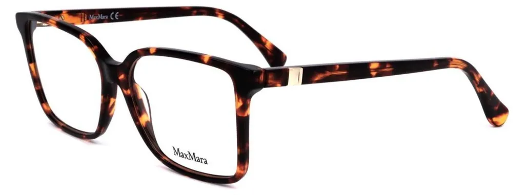 Max Mara MM5022 054 Lunettes Femme Acétate Havane - Design Carré Moderne
