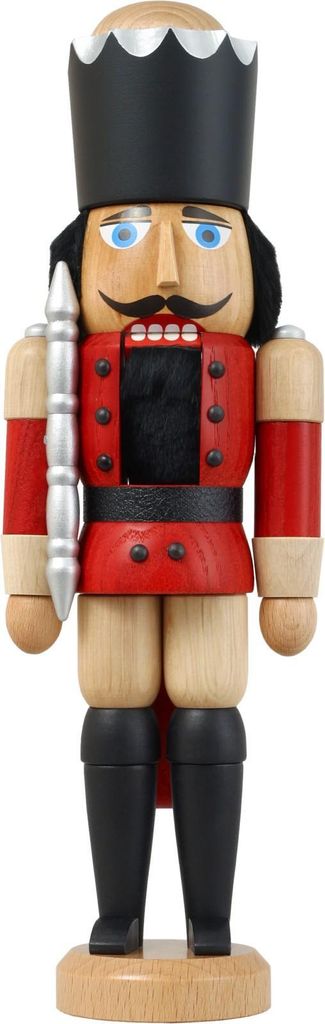 König lasiert rot (29cm) Nussknacker von Seiffener Volkskunst