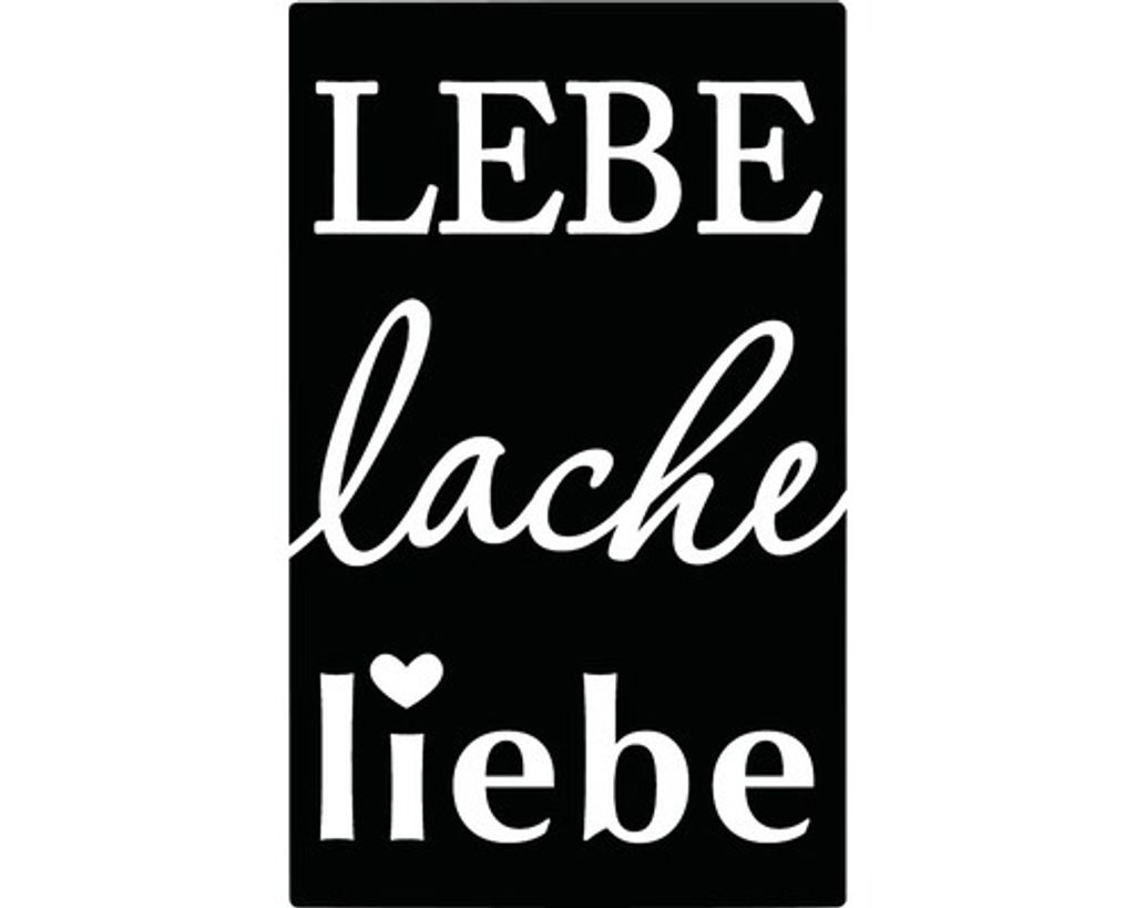Label Lebe, lache, liebe 40x65 mm