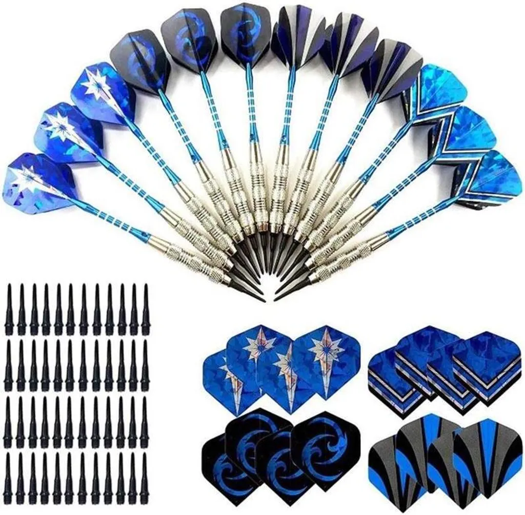 Cible de fléchettes traditionnelle et kit complet de 120 pointes