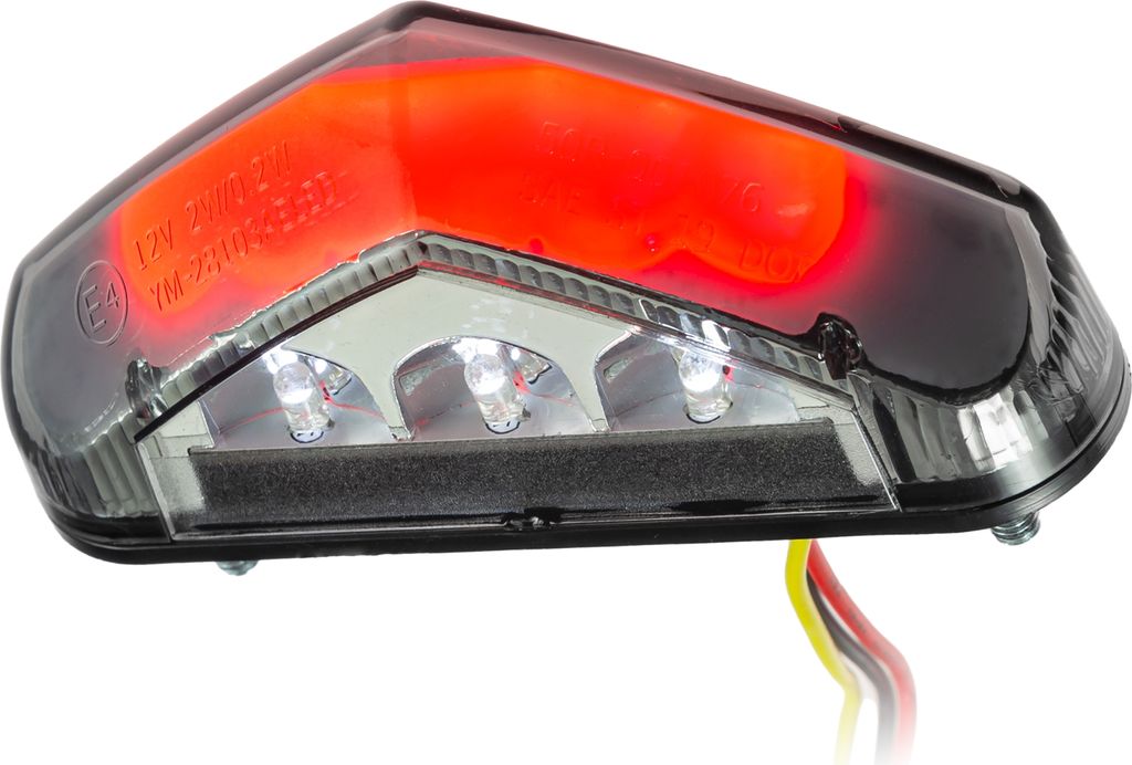 Fanale posteriore per moto Brisk 3 fumé con guida luminosa Immagine del prodotto 