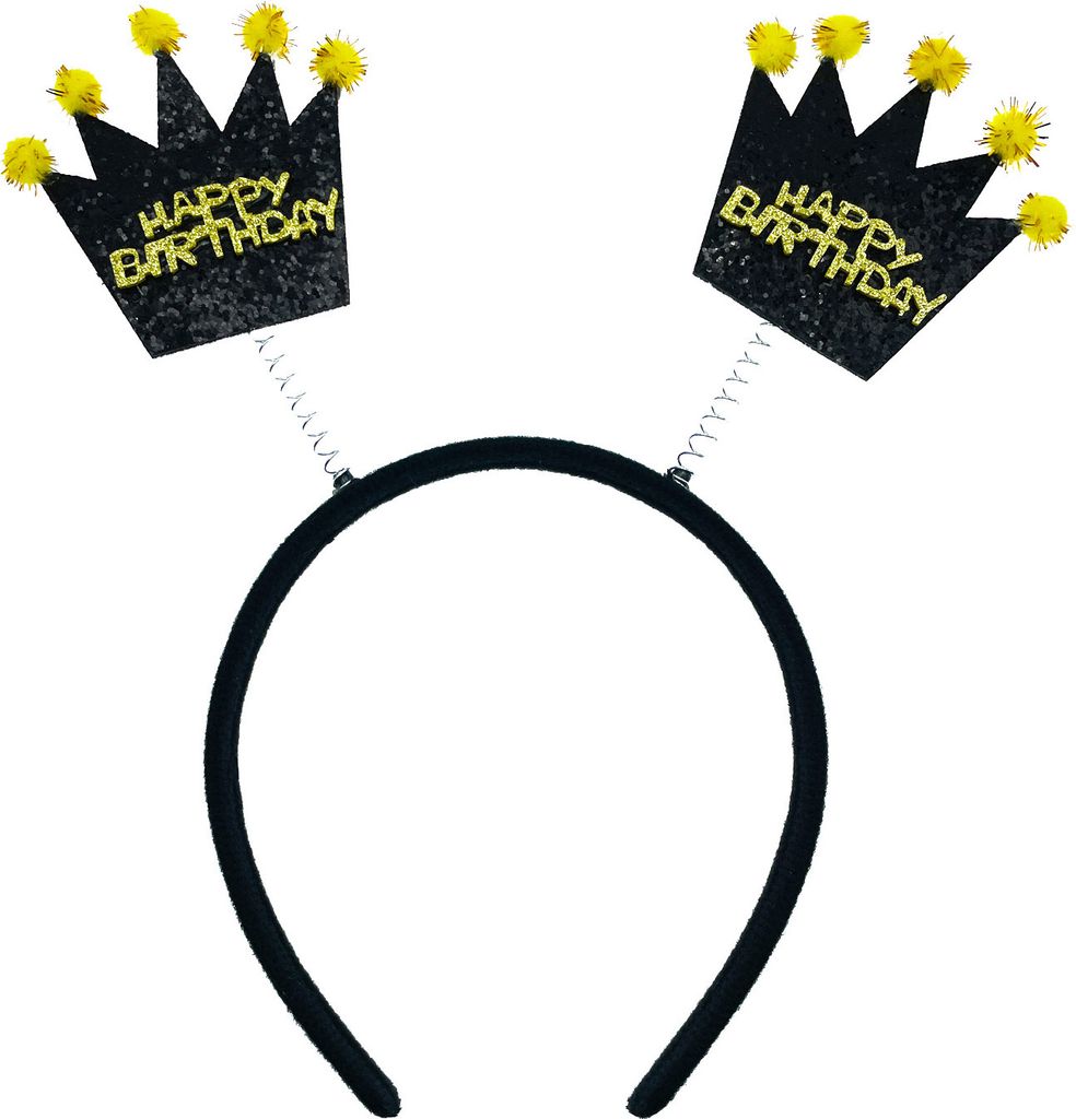 Oblique Unique Haarreif Happy Birthday Kronen Kopfschmuck Produktbild 