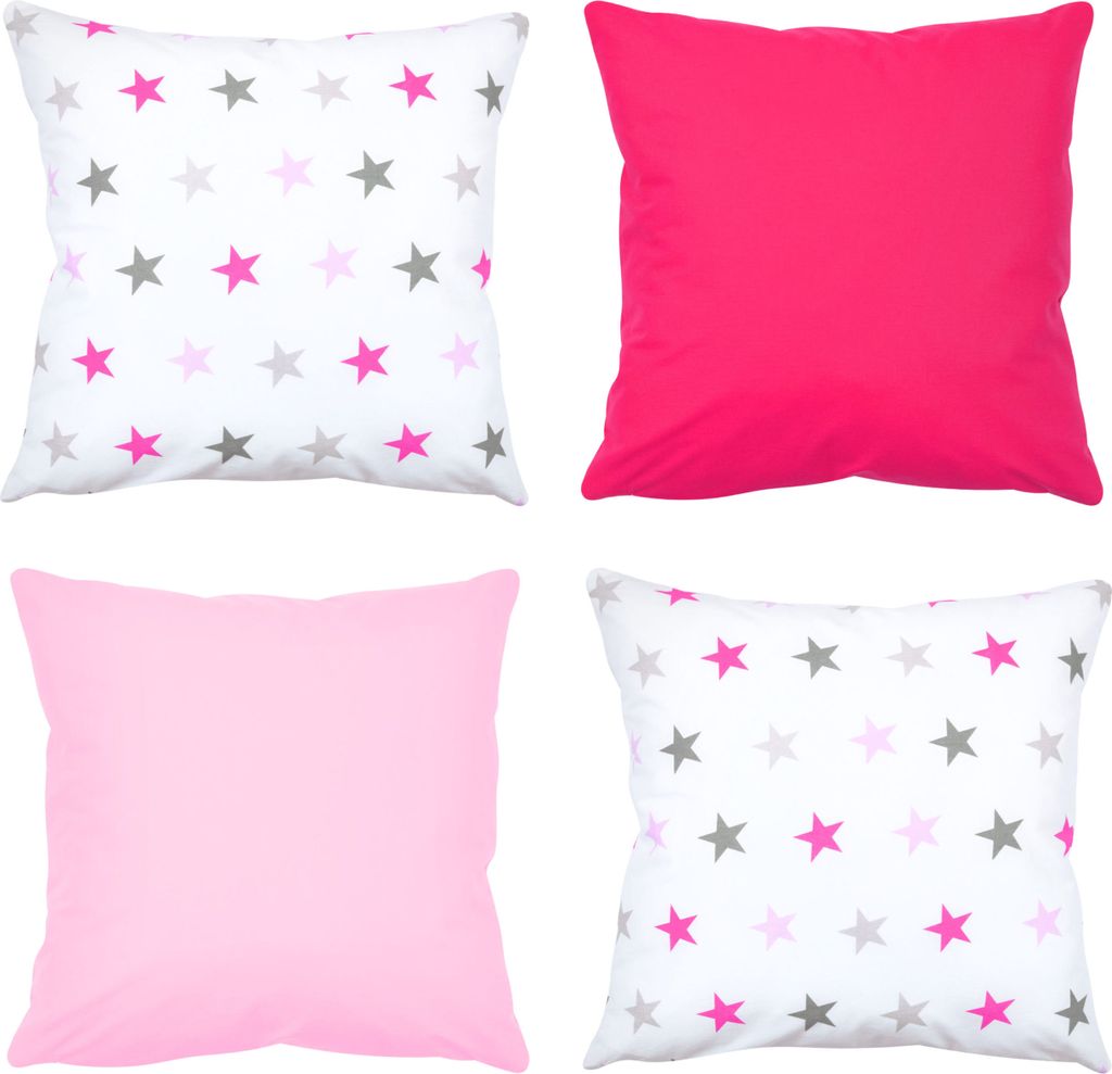 Amilian 4er Set, 45x45 cm 18x18 inch; Dekoratives Kissen, Dekokissen mit Füllung mit Kissenbezug; Sofakissen für Wohnzimmer Kinder Deko