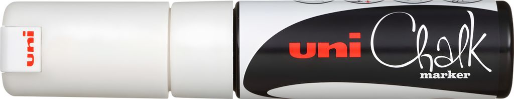 uni-ball Kreidemarker Chalk PWE-8K weiß Keilspitze wasserfest
