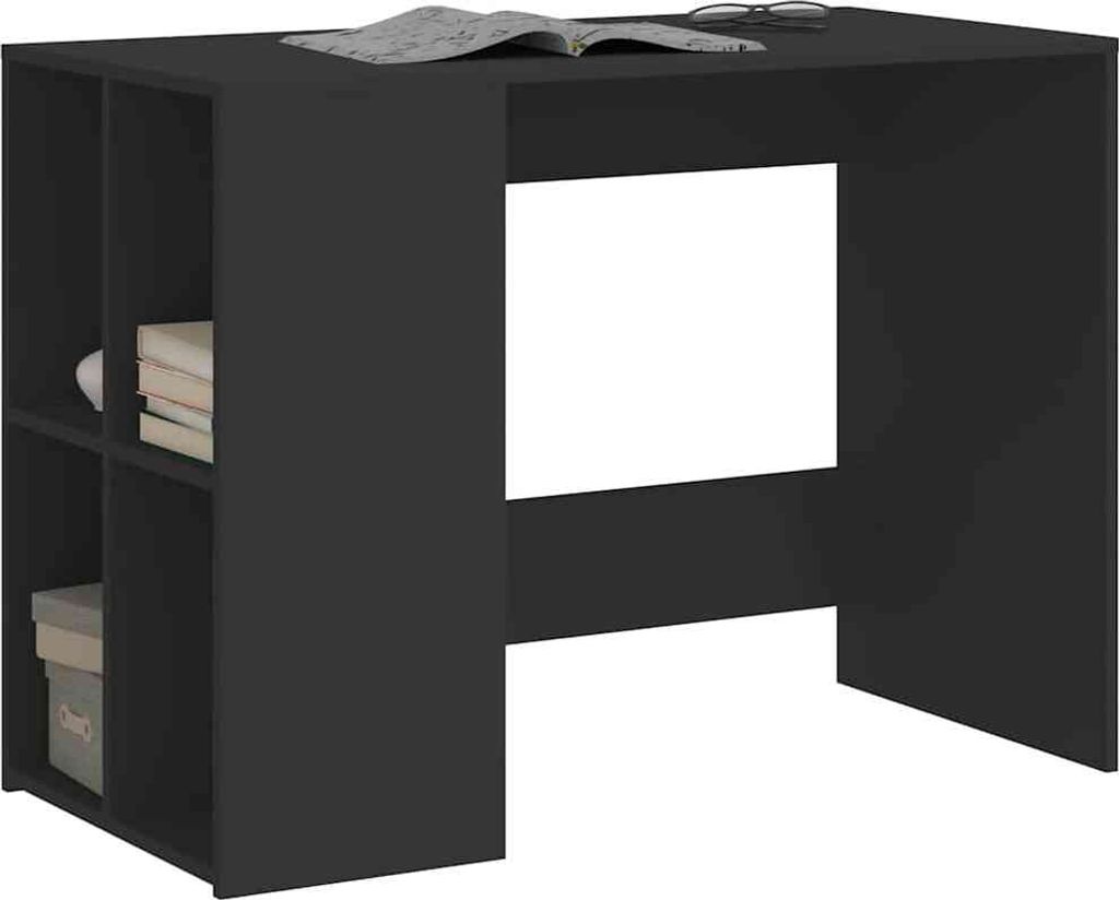 vidaXL Psací stůl černý 102x50x75 cm materiál na bázi dřeva Obrázek produktu 