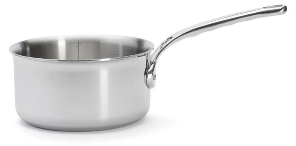 Petite casserole de cuisine 1,2L avec manche isolant et bord verseur net - 12