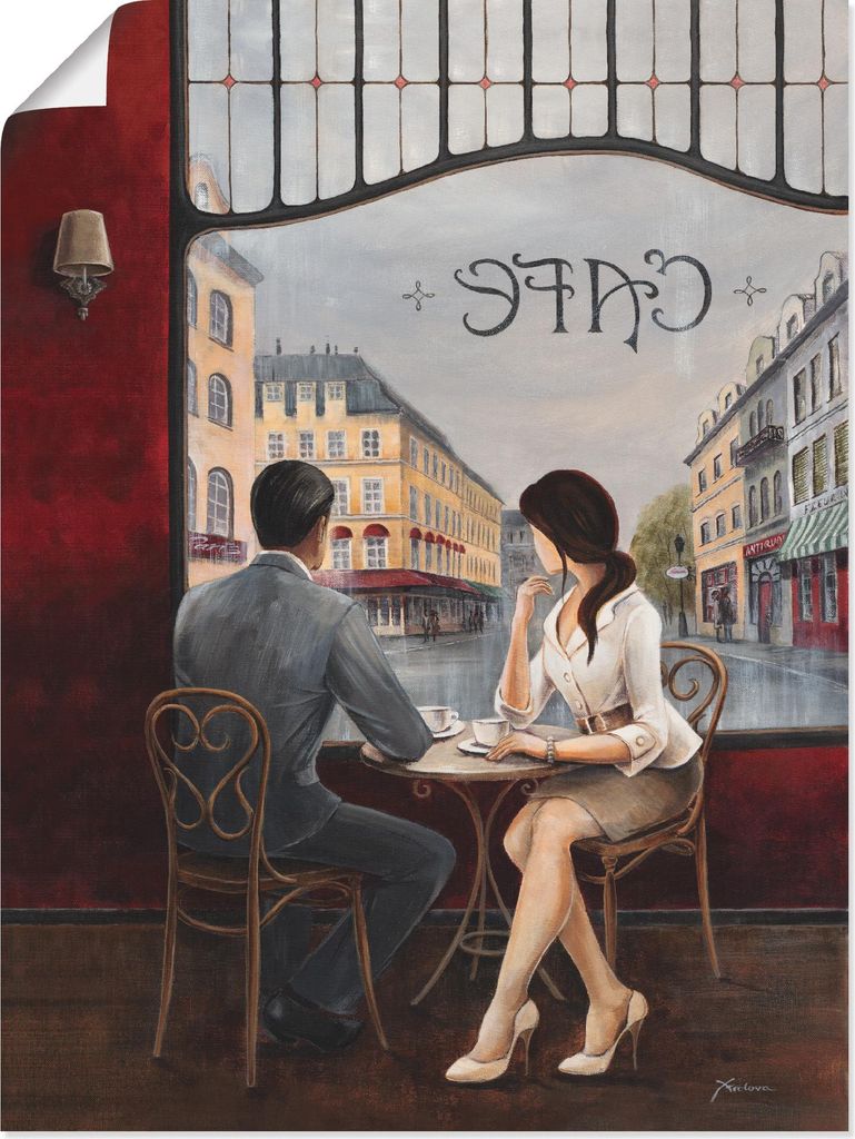 ARTland Poster Café Größe: 60x80 cm