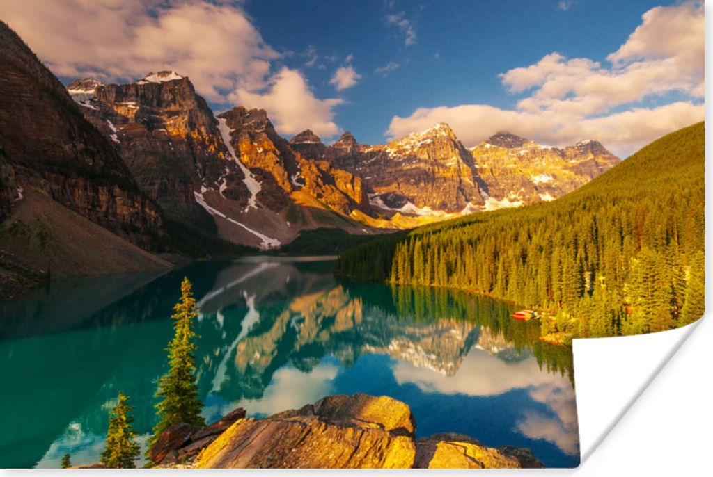 MuchoWow Poster Sonnenaufgang im Banff National Park in Nordamerika 120x80 cm - Bilder