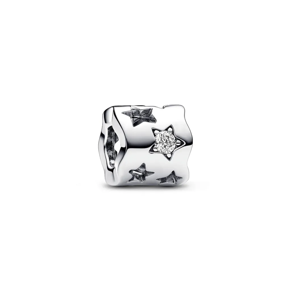 Pandora Charm Stelle Scintillanti 792827C01 Argento 925 e Zirconi