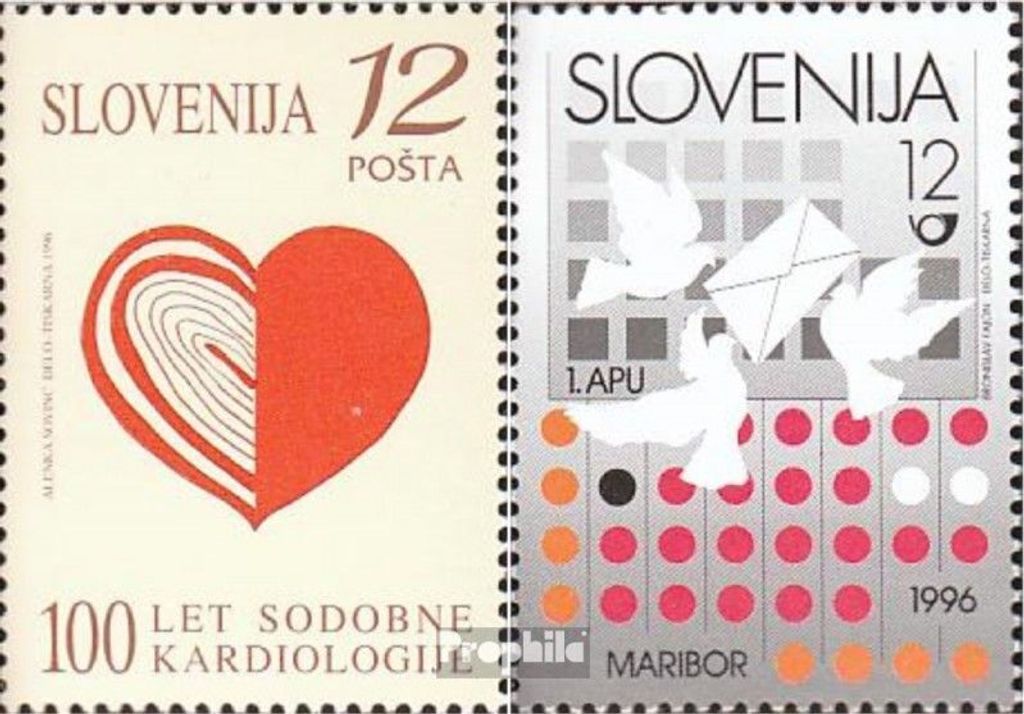 Briefmarken Slowenien 1996 Mi 168,170 (kompl.Ausg.) postfrisch 100 Jahre moderne Kardiologie