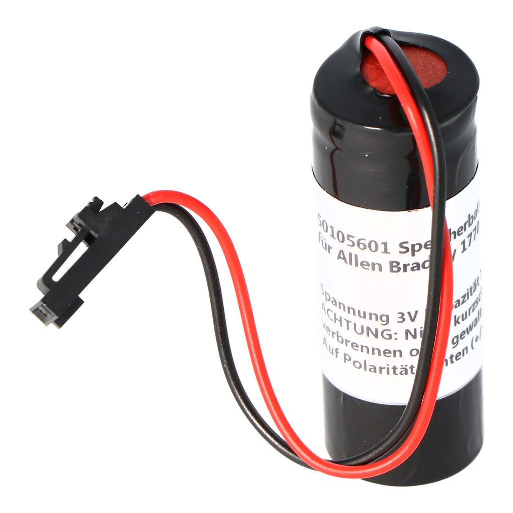 Allen Bradley Speicherbatterie 1770XYC, 1785-L20BK, 1785-L40BK, 1785-L60B 3 Volt 1800mAh 17x45,5mm