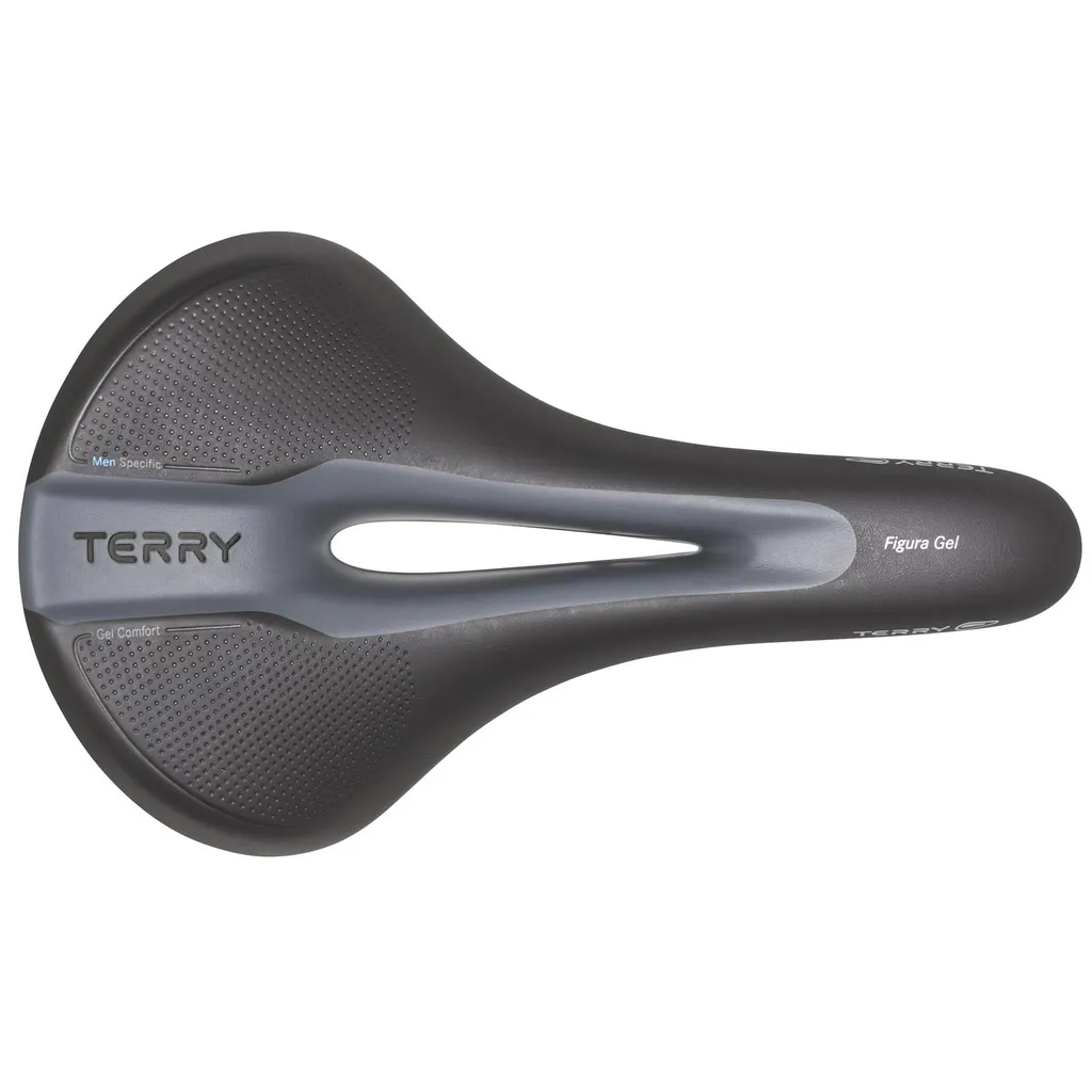 Selle de vélo Terry Figura Gel Max Homme Anti-Douleur Noir Ergonomique