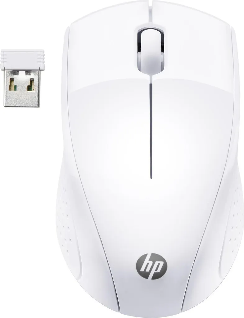 Souris Optique sans Fil HP 220 Blanche avec Récepteur USB pour Laptop