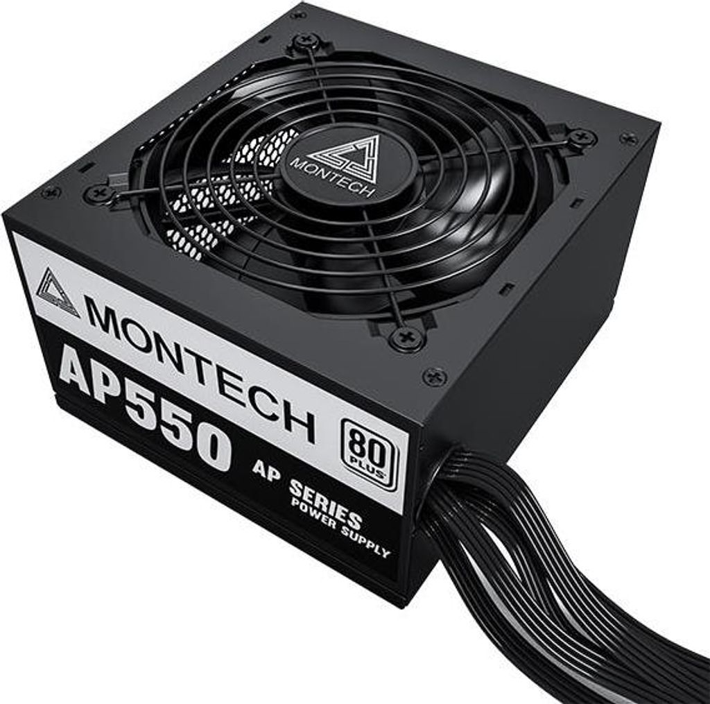 Montech APX550, 550 W, 100 - 240 V, 50/60 Hz, 12 A, 100 W, 549,6 W