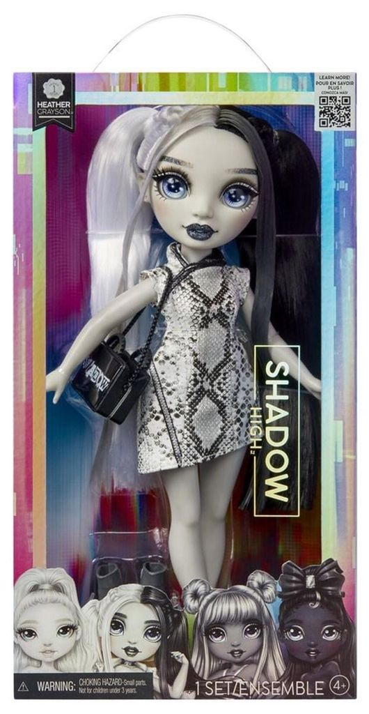 Rainbow High Shadow High Fashionpopp - Heather (zwart/wit Productafbeelding 