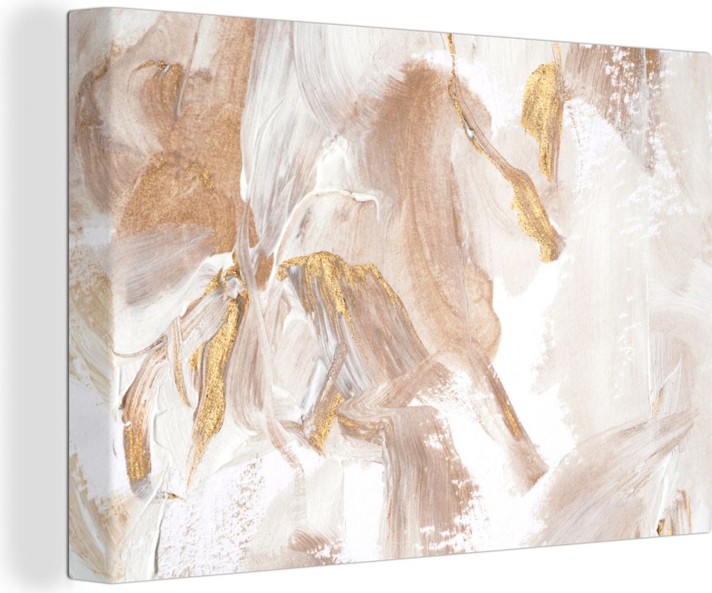 OneMillionCanvasses - Leinwandbilder - 150x100 cm, Farbe - Weiß - Abstrakt, Wandbilder Kunstdruck Wanddekoration - Foto auf Leinwand - Gemälde ...