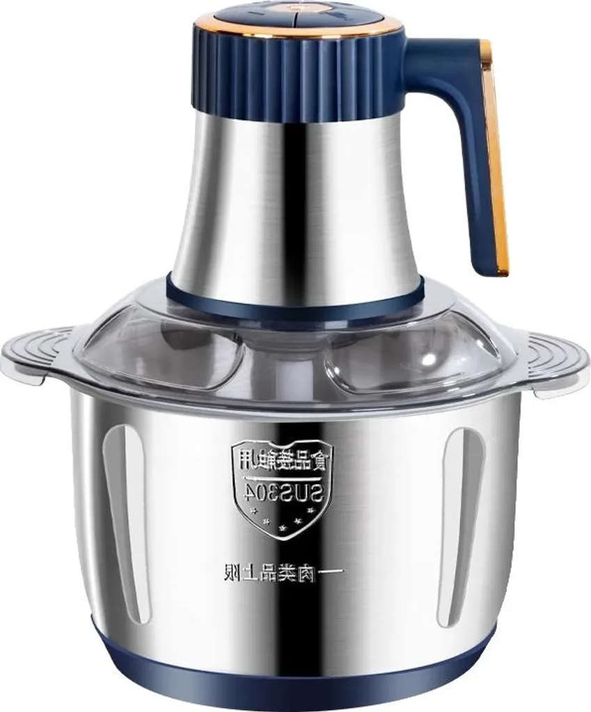 Tritacarne elettrico, capacità 5 litri, design in acciaio inossidabile, 5 litri