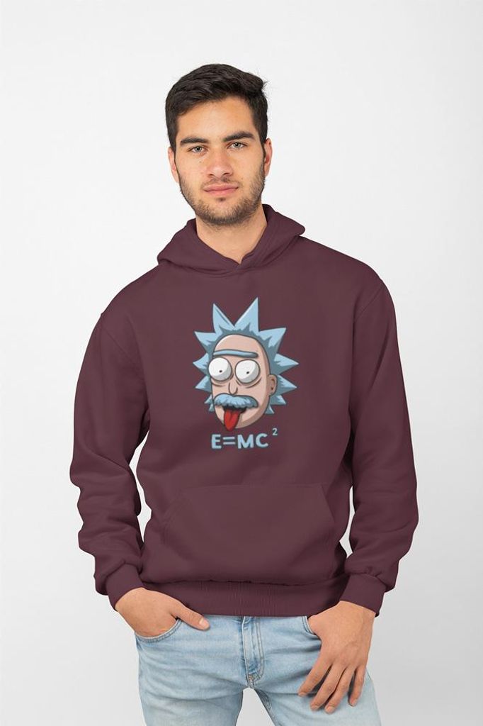 D&B Uni Hoodie MO00054 Rick And Morty Burgund-Größe L