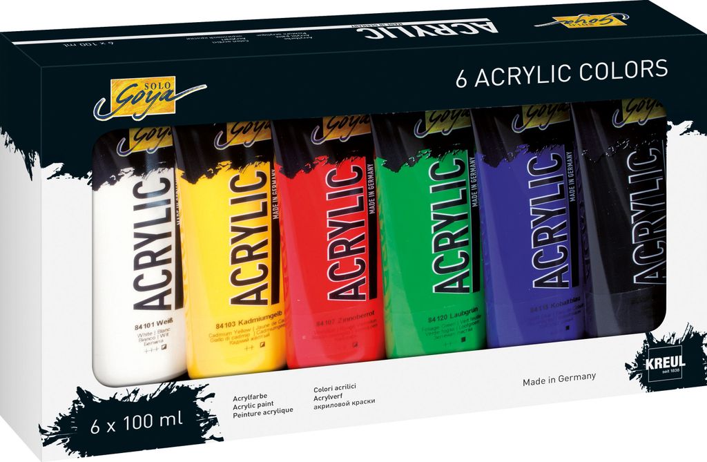 KREUL SOLO GOYA, Černá, Modrá, Zelená, Červená, Bílá, Obrázek produktu 