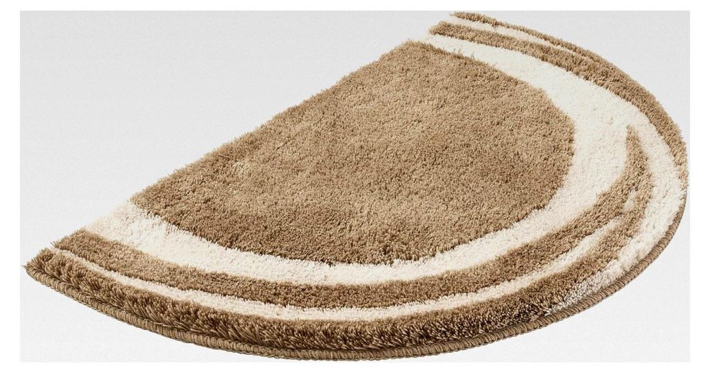 Badteppich Mystic Taupe 45 x 70 cm halbrund