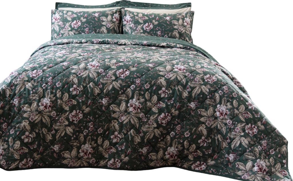 Belledorm - Tagesdecke "Aiyla" BM496 (260 cm x 260 cm) (Flaschengrün)