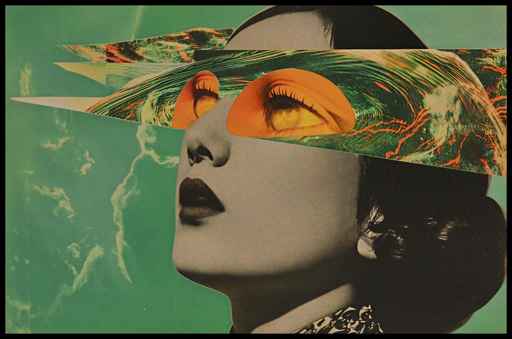 Plakat 91,5x60cm Blick der ausgeschnittenen Augen