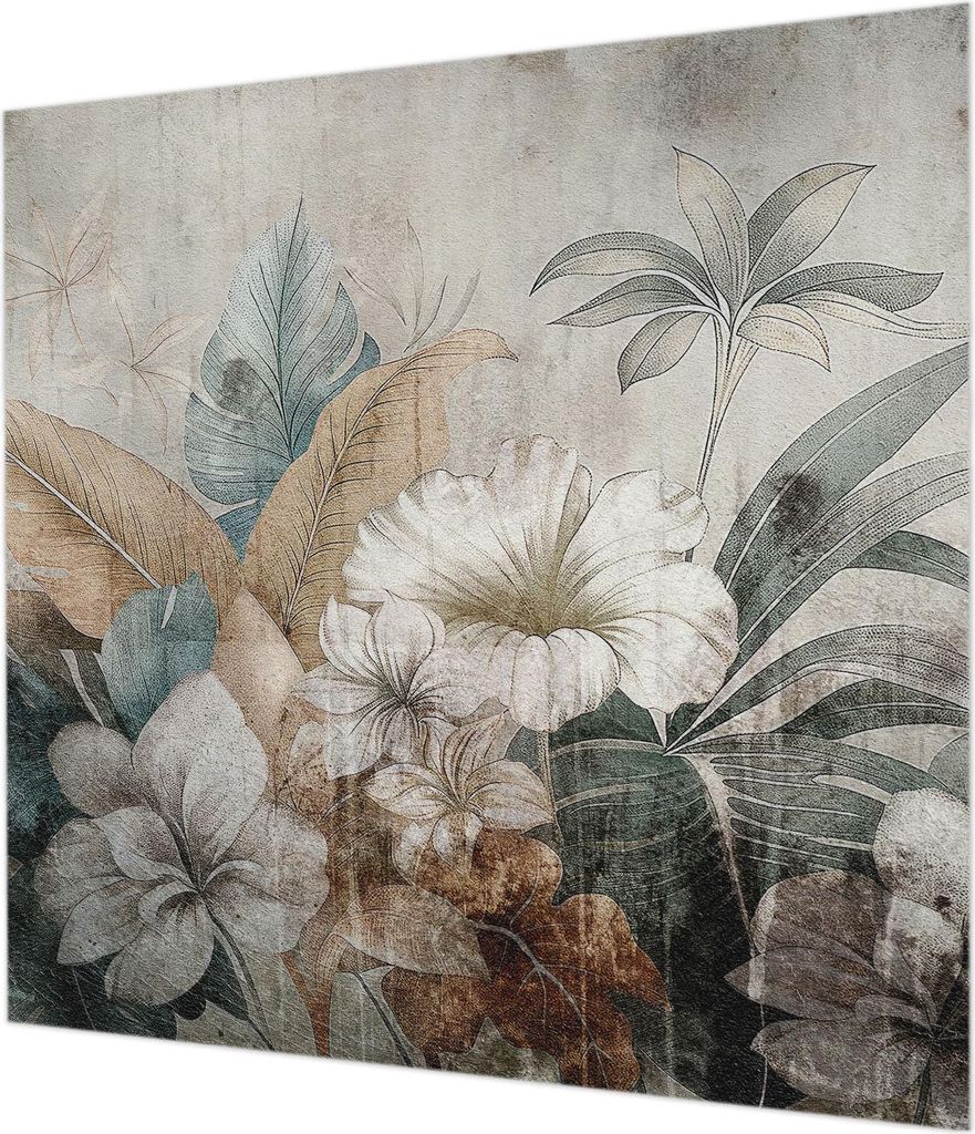 Wandtapete - Dekorative Tapete für Wohnzimmer - Tapetenfolie für Wanddekoration - 250x250 cm - Blumentraum