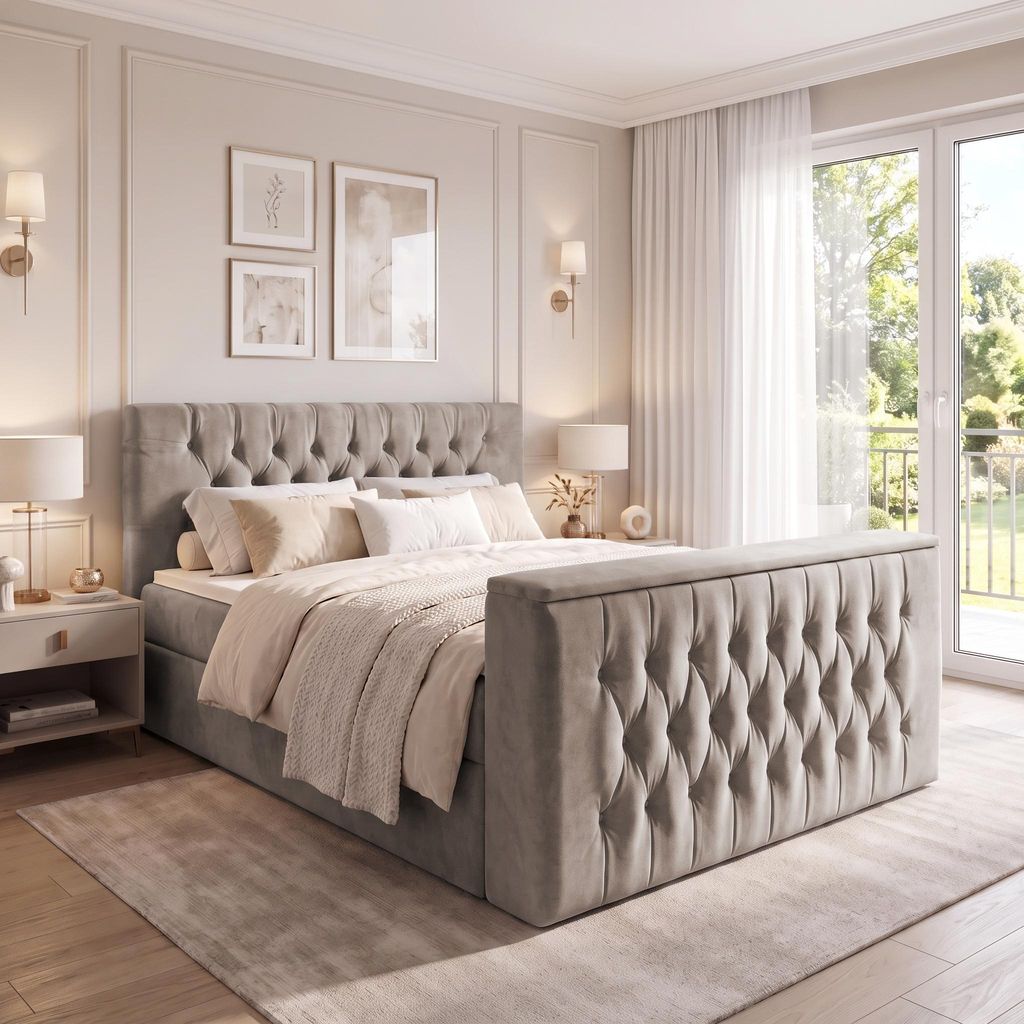 ELVORA DESIGNE Boxspringbett 180x200 cm HALO mit Produktbild 