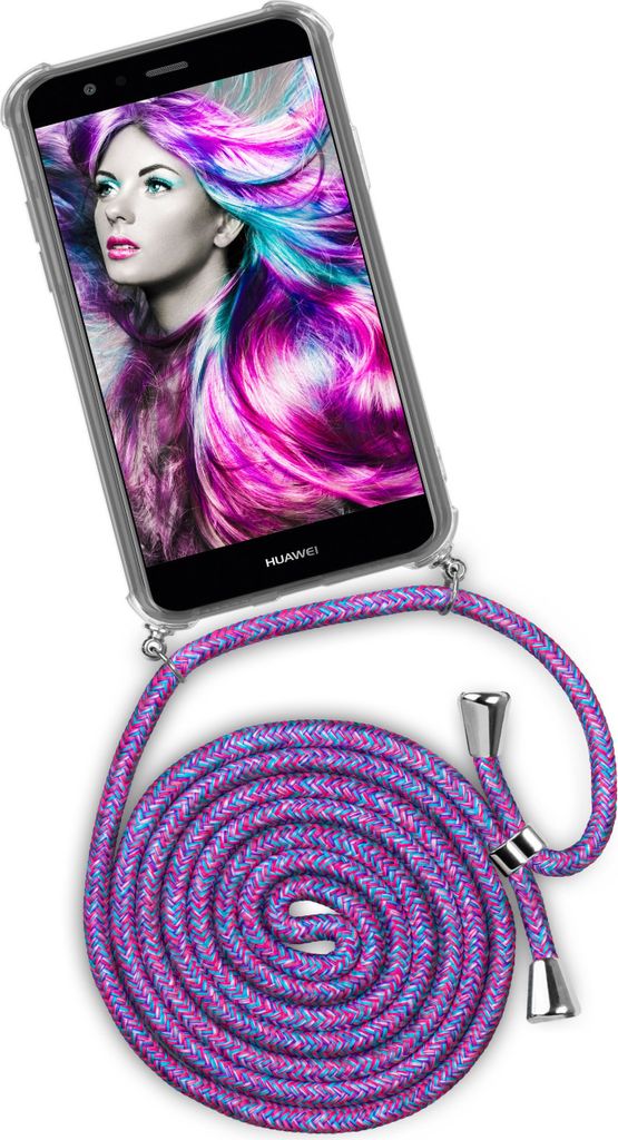 TWIST-Case + TWIST-Cord für Huawei P10 Lite, Farbe:Crazy Unicorn (Silber)