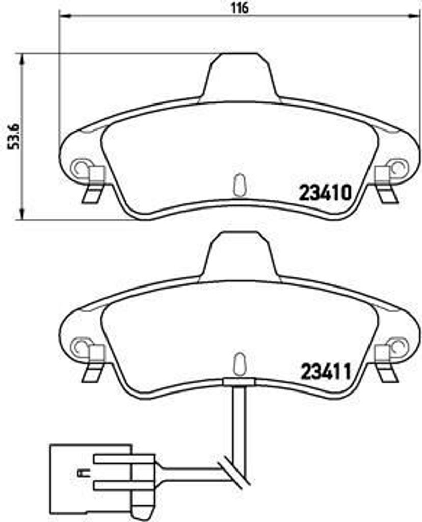 BREMBO P 24 038 - OE XS7Z2200BA Bremsbeläge für Cougar, Mondeo II