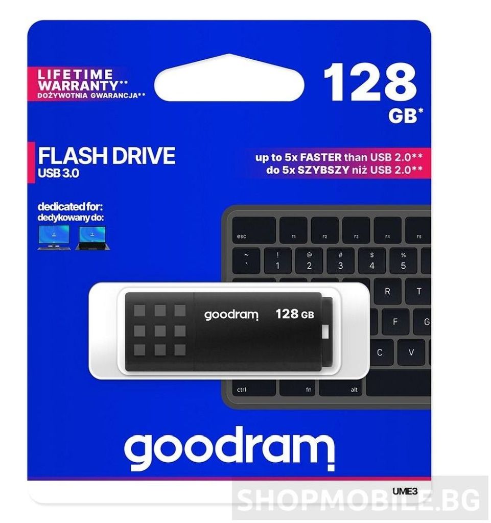 Goodram UME3, 128 GB, USB Typ-A, 3.2 Gen 1 (3.1 Gen 1), 60 Produktbild 