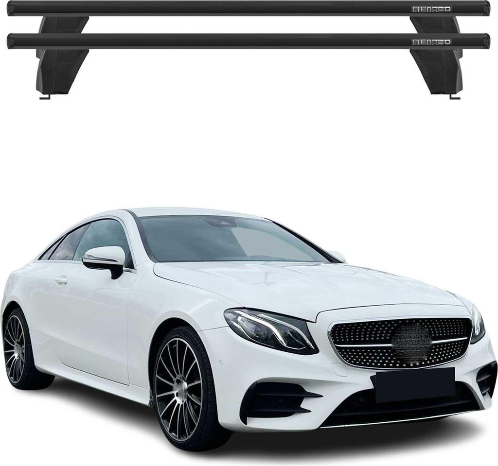 Menabo Dachträger für Mercedes E Klasse C238 Coupe 2017-2025 75kg Alu Schwarz 2x
