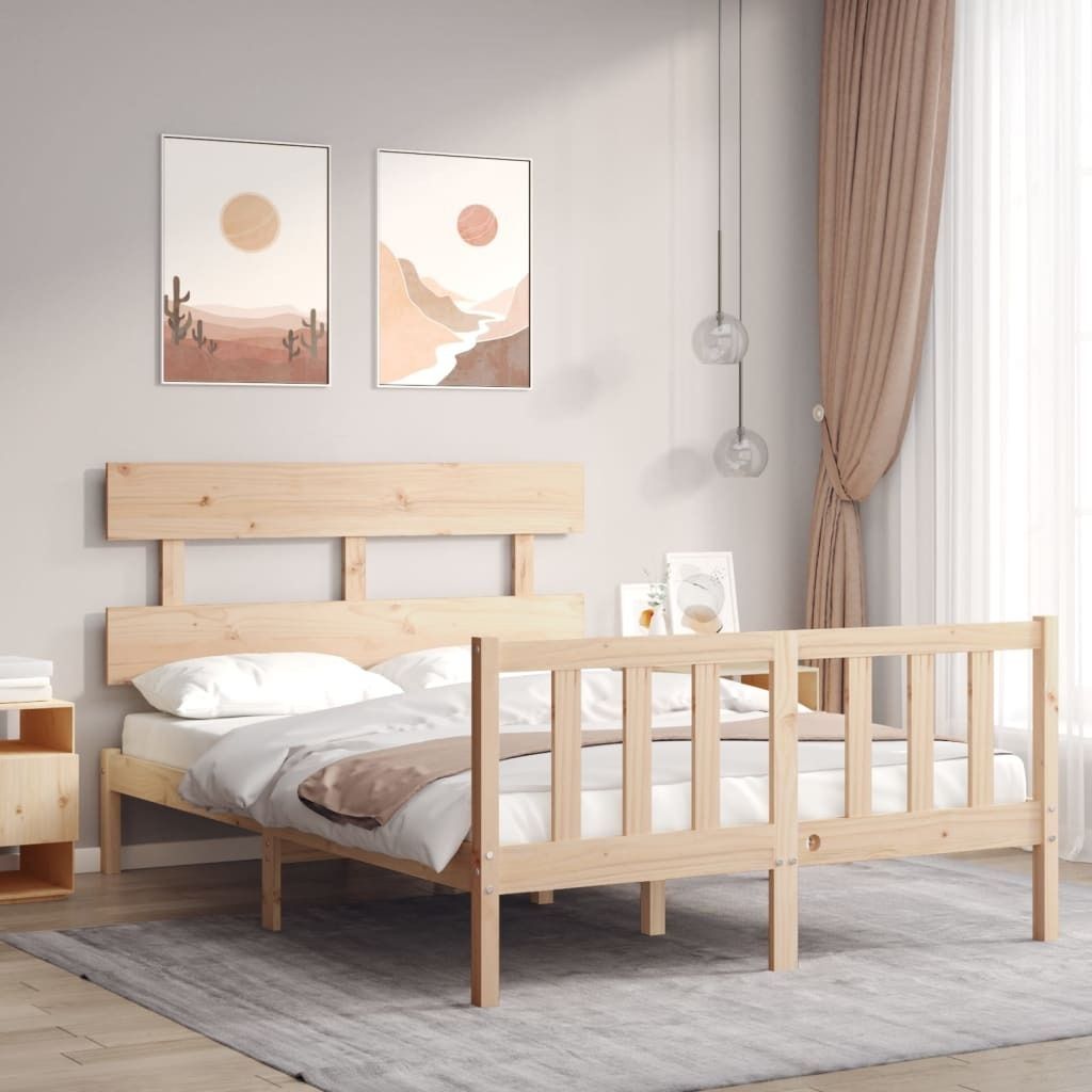Maison Exclusive - Massivholzbett ohne Matratze 140x200 cm Kiefernholz