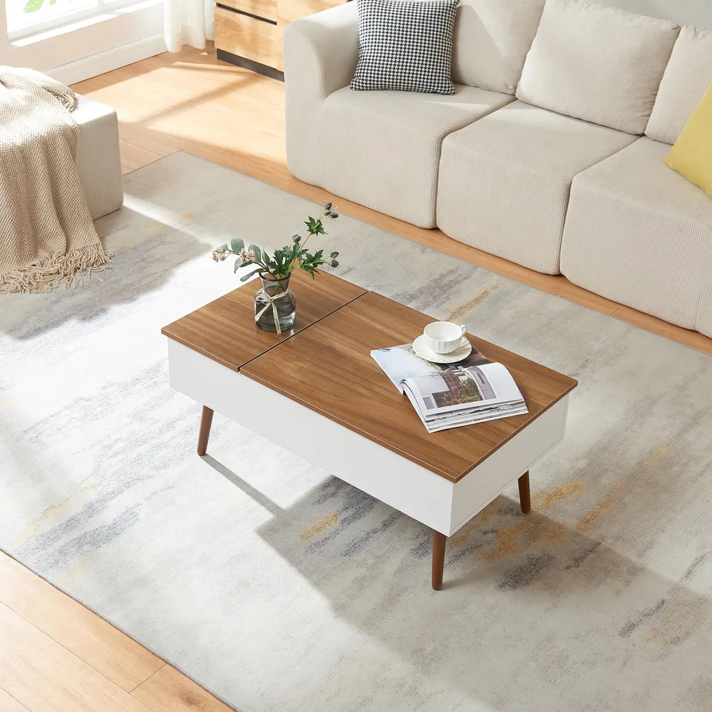 Table basse de séjour gain de place avec rangement interne Flesen