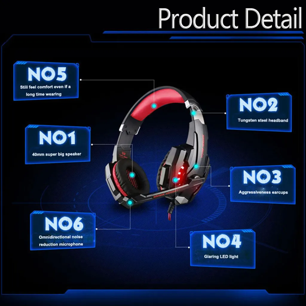 Casque gaming 3,5 mm G9000 compatible PS4, Xbox One et tablette Android - 2