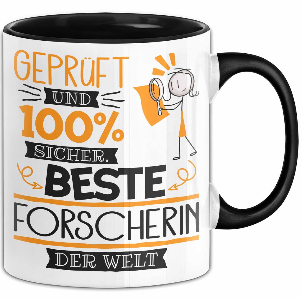 Beste Forscherin Der Welt Tasse Geschenk für Eine Forscherin Und Sicher Geschenkidee Geburtstag Weihnachten (Schwarz)