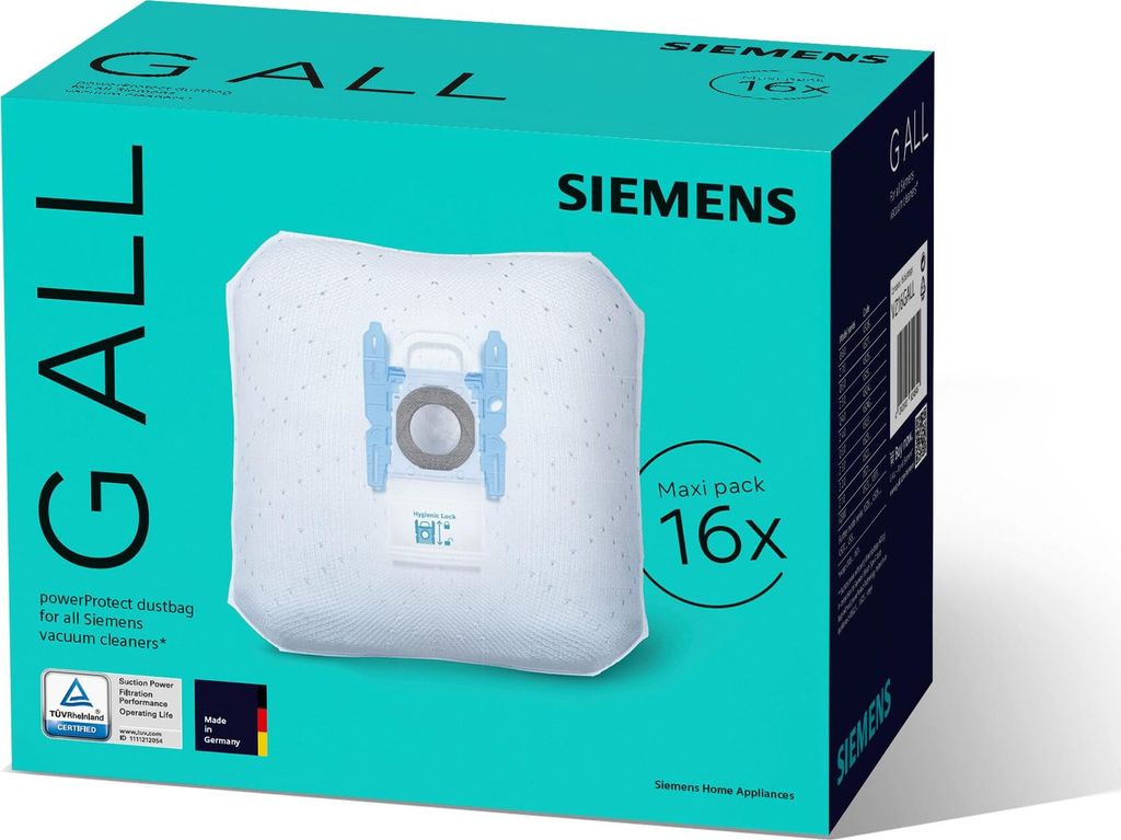 Siemens PowerProtect VZ16GALL - Worek - do odkurzacza Zdjęcie produktu 1