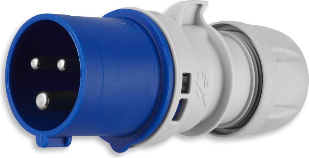 REV Caravan CEE Stecker 3-polig IP44 230 V 16 A Blau Produktbild 