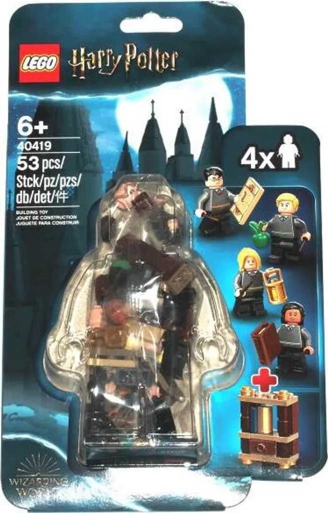 Pack de 4 Figurines LEGO Harry Potter 40419 Elèves de Poudlard et Accessoires