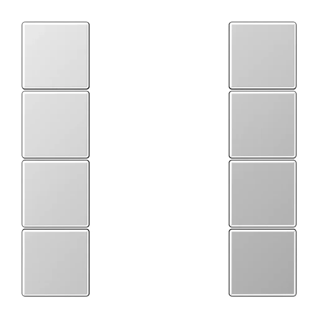 Jeu de 4 touches interchangeables Jung - Finition Alu AL2504TSA